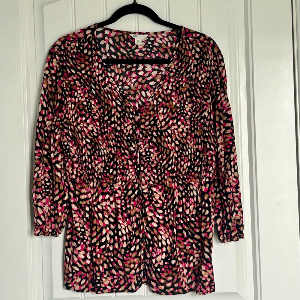 Cato Multicolor Abstract Dot Print Tunic